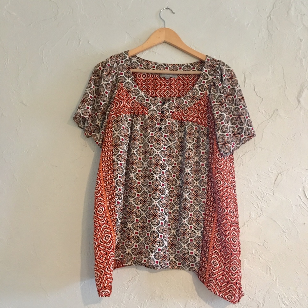 NY Collection · Color Block Blouse